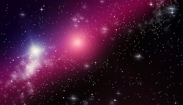 Kosmische Reise Freies Foto des Weltraums Hintergrund mit Sternenstaub und leuchtenden Sternen Erforschen Sie das Realistische