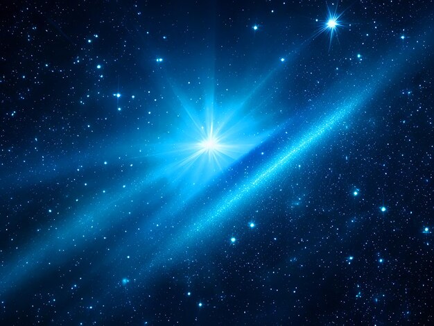 Kosmischer Hintergrund mit dunkel- und hellblauen Laserlichtern, perfekt für einen digitalen Tapeten-Download