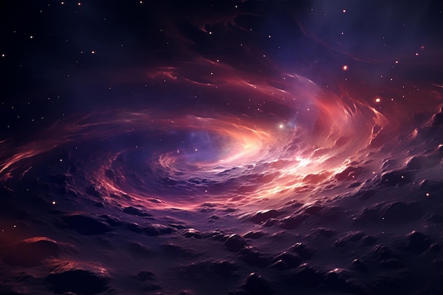 Kosmischer Hintergrund mit einem Ausbruch von Sternen und Wirbeln 00198 01