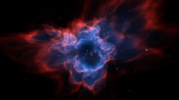 Foto kosmischer nebel im weltraum zwischen sternen und galaxien gasstaubwolken-nebel im weltraum geburt und expansion des universums bildung von sternen und planeten aus dem nebel 3d-rendering