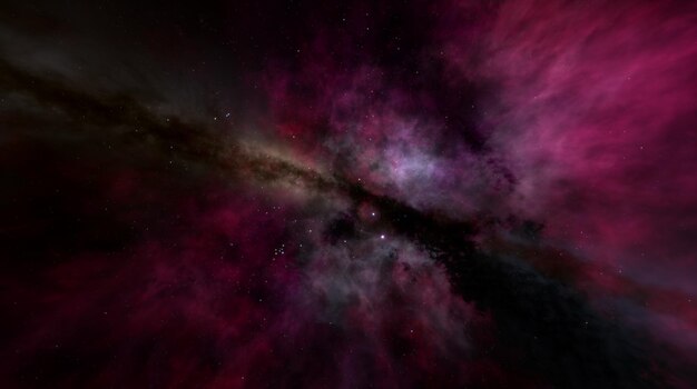 Kosmischer Nebel im Weltraum zwischen Sternen und Galaxien Gasstaubwolken-Nebel im Weltraum Geburt und Expansion des Universums Bildung von Sternen und Planeten aus dem Nebel 3D-Rendering
