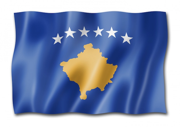Kosovo Flagge isoliert