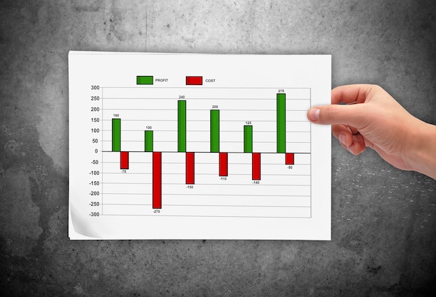 Foto kosten- und gewinnstatistik