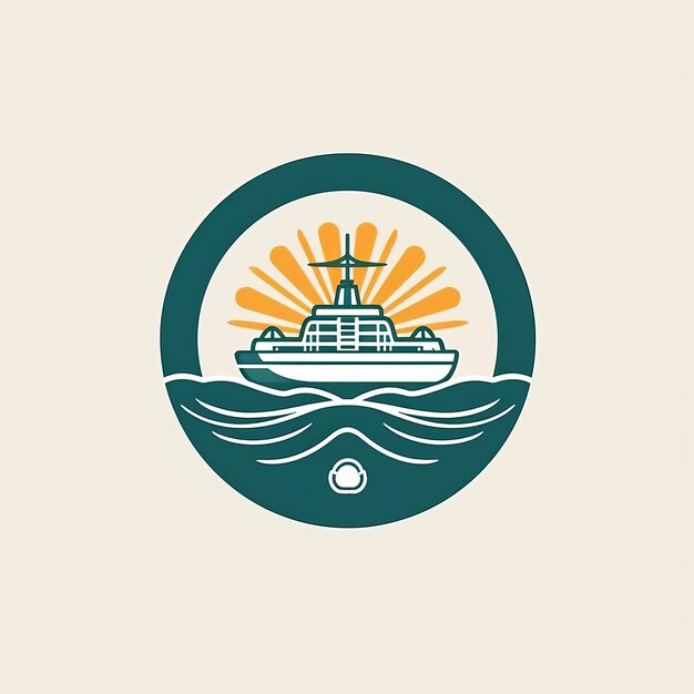 Kostenlose Fertigung eines Schiffes Holz Lenkrads Logo Design für nautische Eleganz Generative KI