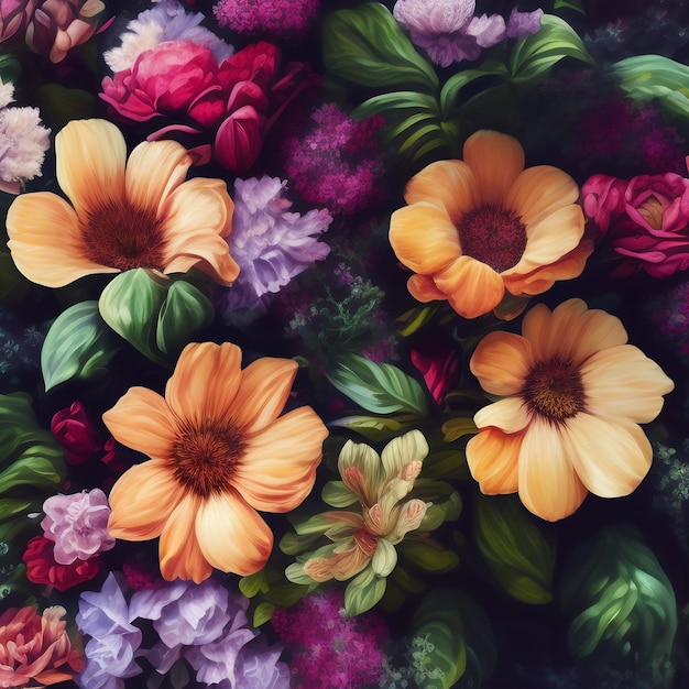 Kostenlose Foto Blumen blühen Blumenstrauß Dekoration bunt schön Hintergrund Garten Blumen Pflanzenmuster
