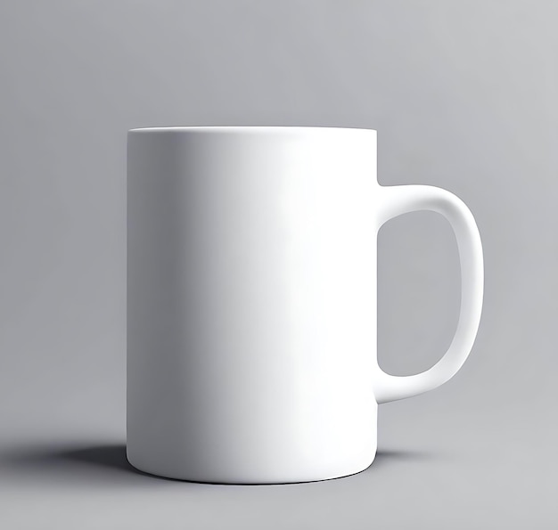 Kostenlose Foto-weiße Tasse mit Kopierraum auf grauem Hintergrund