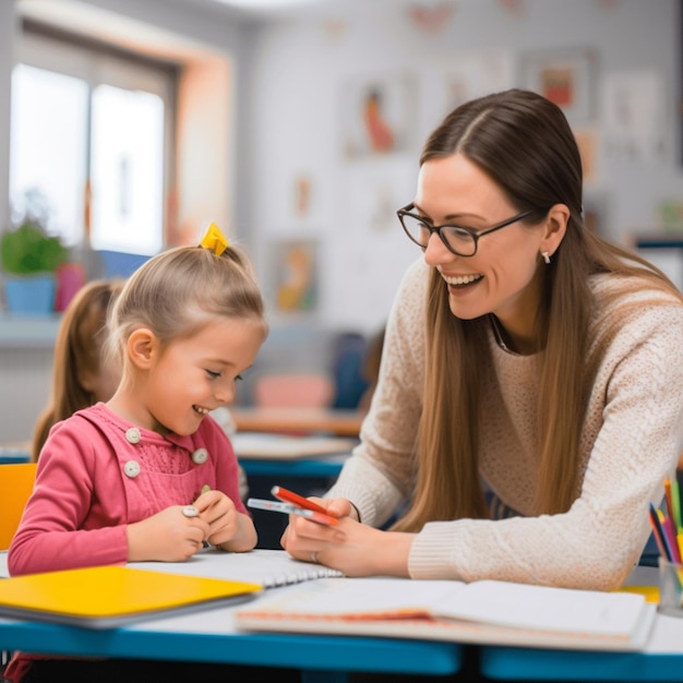 Foto kostenlose fotogruppe von kindern, die dem unterricht aufmerksamkeit schenken