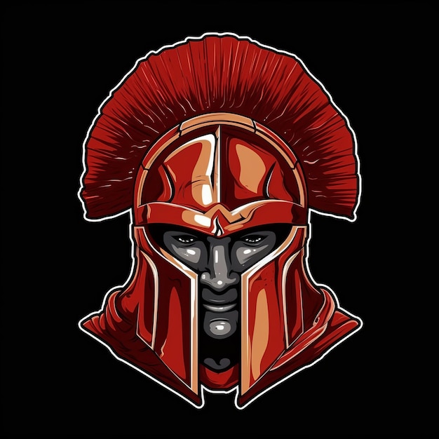 Kostenlose göttliche Rüstung Spartan Warrior Fantasy Logo Design Generative KI