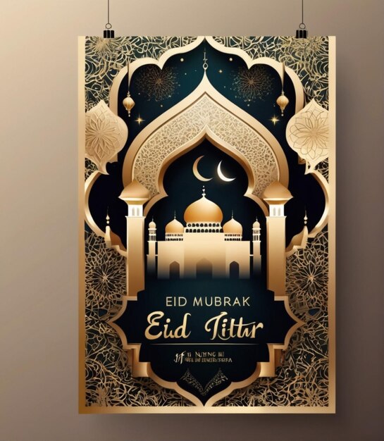 Kostenlose Vektor-realistische Eid al-Fitr-Illustration Feiern Sie mit atemberaubenden Grafiken