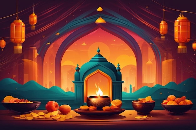 Kostenlose Vektorflat-Illustration für die Feier des Lohri-Festivals