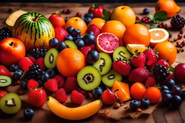 Kostenloser Foto-Fruchtsalat, der auf den Boden verschüttet wurde, war ein Durcheinander von lebendigen Farben und Texturen.