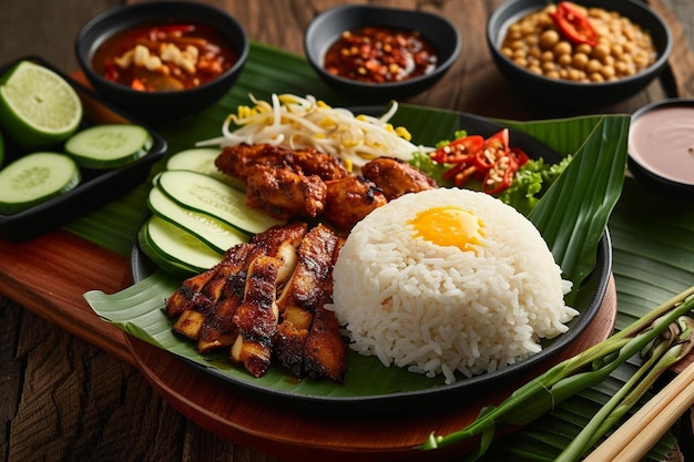 Kostenloses Foto der malaysischen Küche von Nasi Lemak für kommerziellen Gebrauch