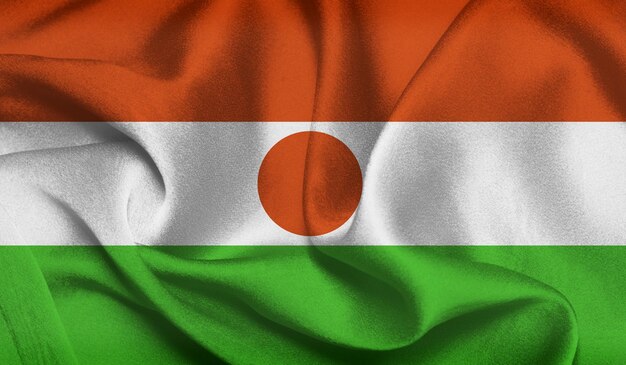 Kostenloses Foto der Niger-Flagge mit Stoffstruktur