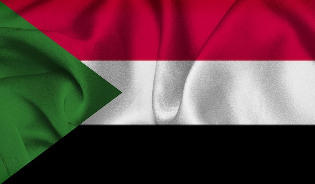 Kostenloses Foto der Sudan-Flagge mit Stoffstruktur