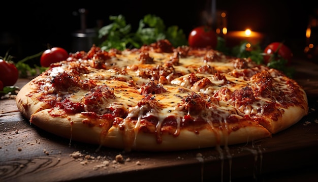 Kostenloses Foto Ein erstaunliches Foto einer köstlichen Käse-Pizza-Food-Fotografie