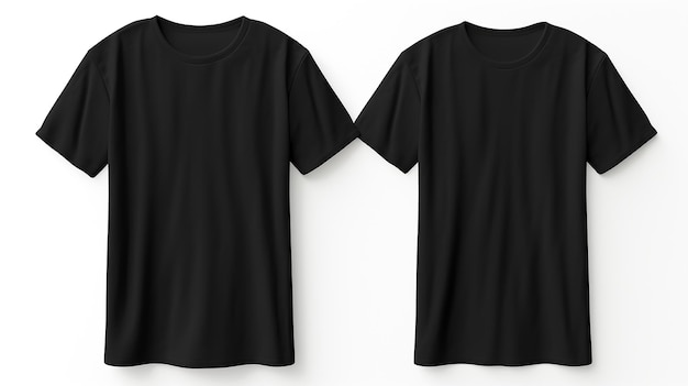 Kostenloses Foto leeres schwarzes T-Shirt-Hänger isoliert auf weißem Hintergrund ai generiert