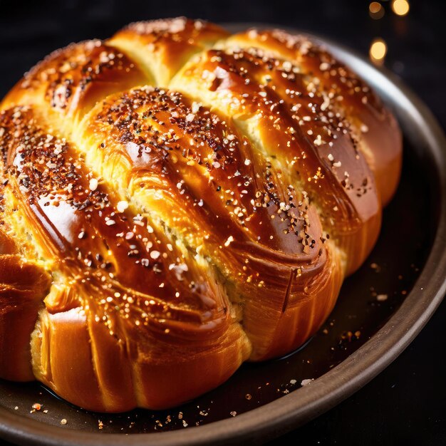 Kostenloses Foto Nahaufnahme von Challah-Geschirr für Hanukkah