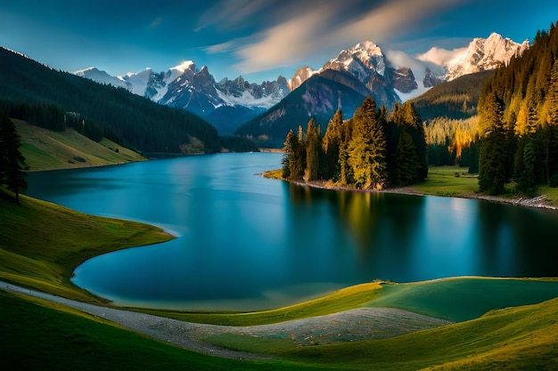 Kostenloses Foto schöne schneebedeckte Berge Landschaft Kaschmir-Staat Indien