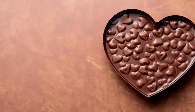 Kostenloses Foto voller Schokoladenherzen, Kopierraumhintergrund, Valentinstag-Hintergründe