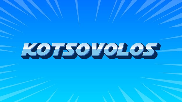 Kotsovolos 3D-blauer Text