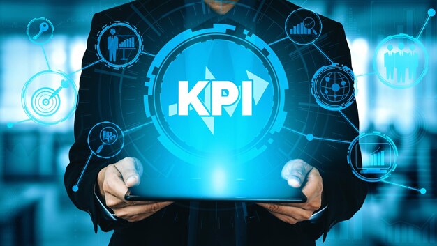 KPI Indicador clave de rendimiento para el concepto de negocio uds