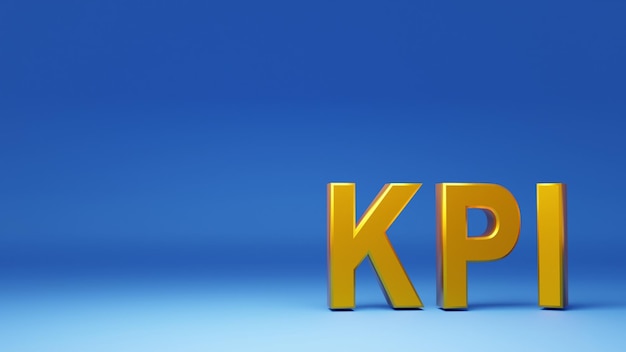 KPI Key Performance Indicators Business on Cubes 3D-Rendering