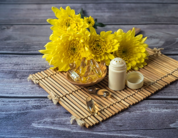 Kräuterinhalator mit Chrysanthemenduft und Chrysanthemenölkapseln zum Stressabbau