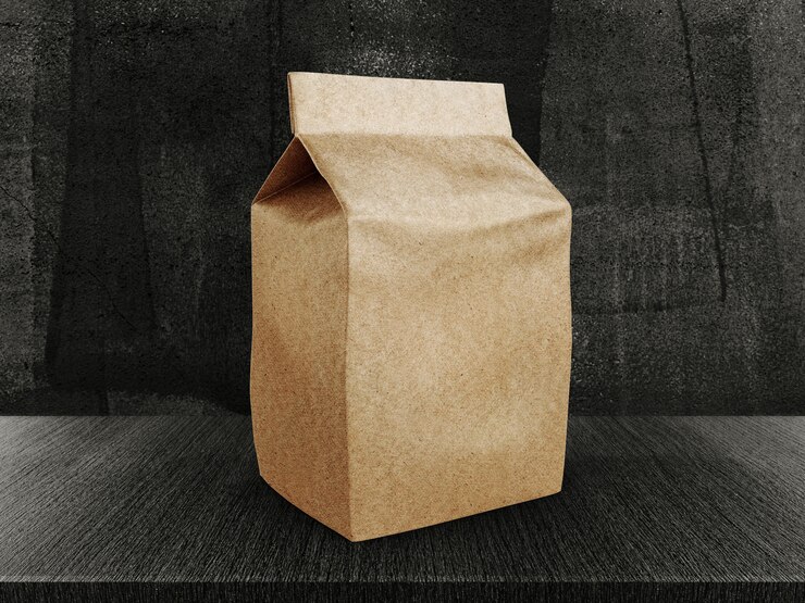 Kraft-Papiertüte Mock-up