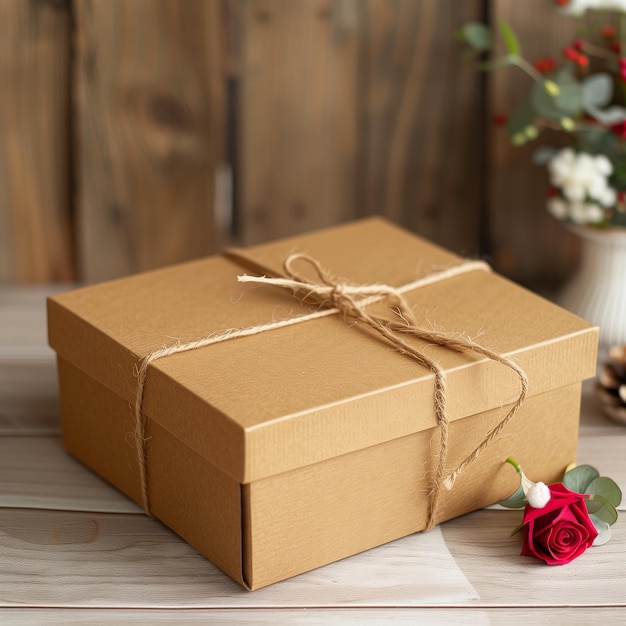Kraftpapier-Schachtel für Geschenke