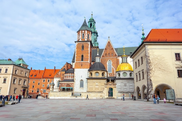 Krakau Polen 14. März 2022 Wawel-Schloss berühmtes Wahrzeichen in Krakau