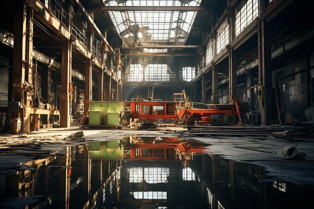 Kran beim Bau einer Fabrik Beste Kran-Bildfotografie