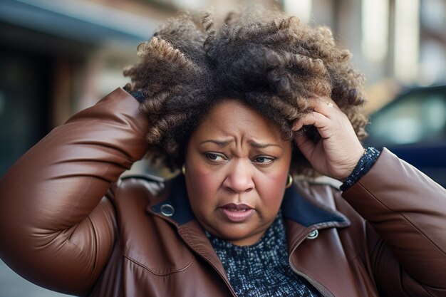 Foto kranke frau mit symptomen der alzheimer-krankheit