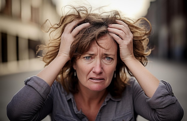 Foto kranke frau mit symptomen der alzheimer-krankheit