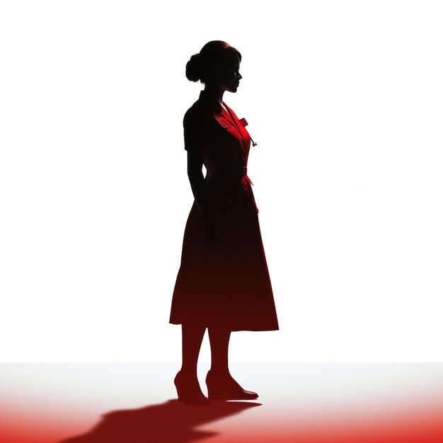 Foto krankenschwester-silhouette in hoher qualität, 4k hdr