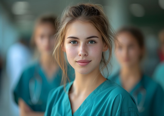 Krankenschwester- und Arztkonzepte Porträt einer medizinischen Person im Krankenhaus