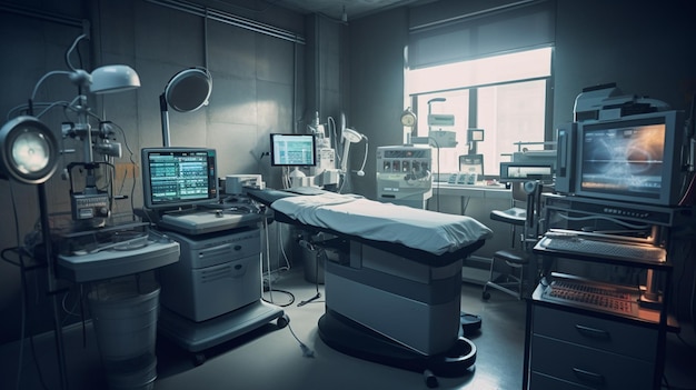 Krankenzimmer mit modernen Technologien Generative Ai
