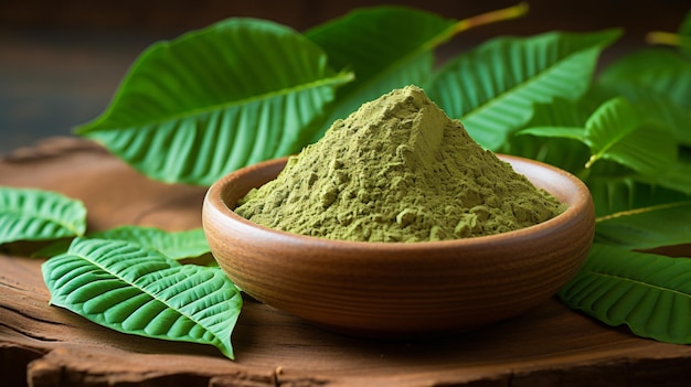 Kratom Mitragyna speciosa verde es un tipo de droga