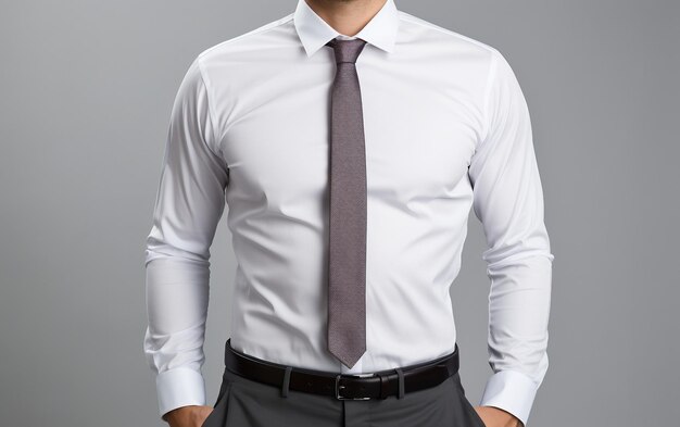 Foto krawatte stilvolles vollhemd für männer, isoliert auf durchsichtigem hintergrund