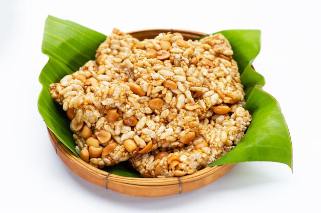 Krayasart thai arroz crocante amendoim e cereal de gergelim