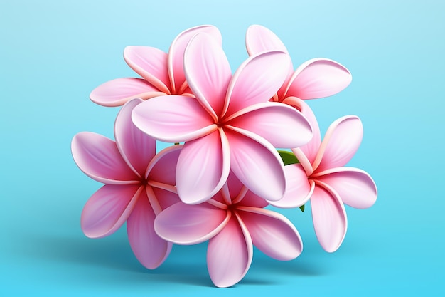 Kreative 3D-Cartoon-Plumeria