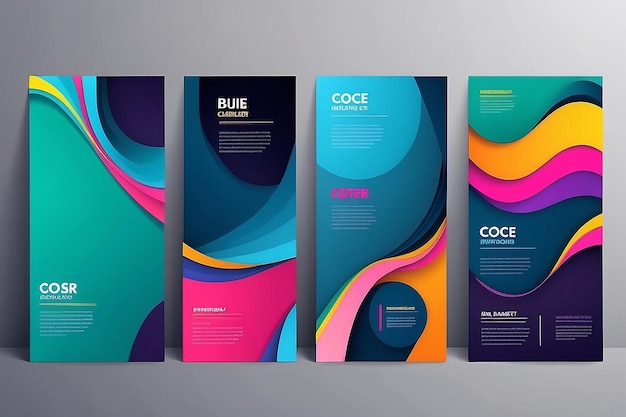 Kreative Cover-Layouts oder Poster-Konzepte im modernen Minimalstil für Corporate Identity Branding