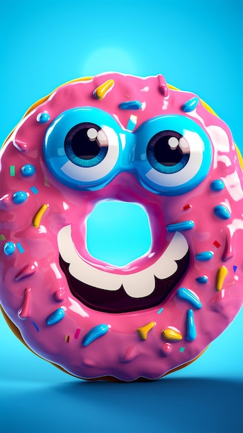 kreative Hintergrundbilder von Donuts Charakter