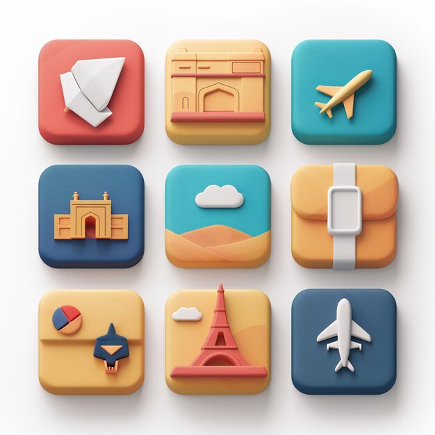 Kreative Icon-Set-Titel für mobile App-Designs