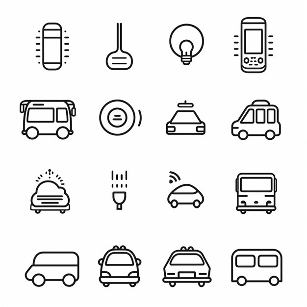 Kreative Icon-Set-Titel für mobile App-Designs