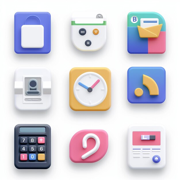 Kreative Icon-Set-Titel für mobile App-Designs