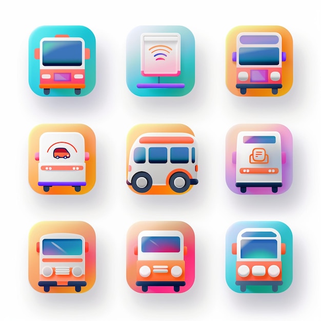 Kreative Icon-Set-Titel für mobile App-Designs