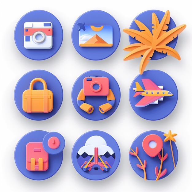 Kreative Icon-Set-Titel für mobile App-Designs