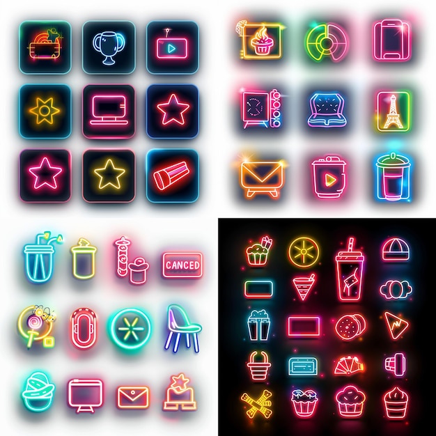 Kreative Icon-Set-Titel für mobile App-Designs