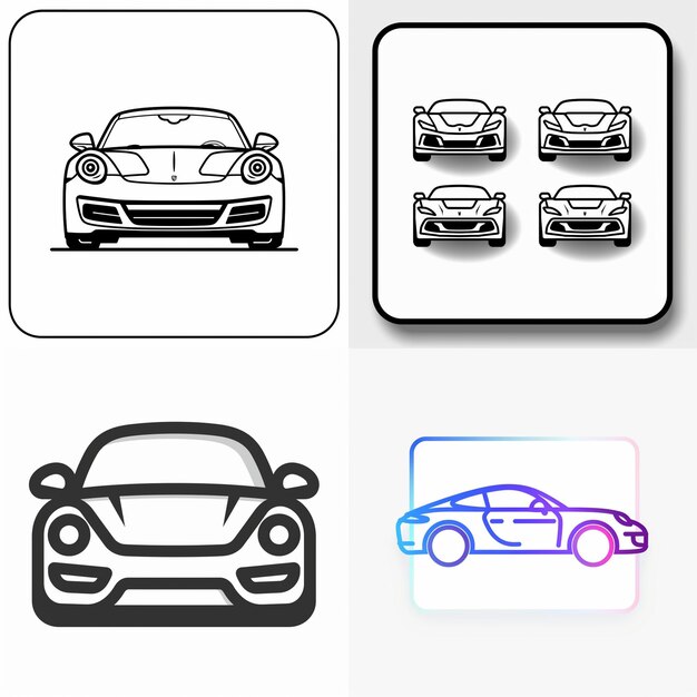 Kreative Icon-Set-Titel für mobile App-Designs