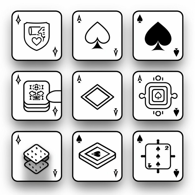 Kreative Icon-Set-Titel für mobile App-Designs